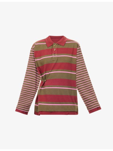 DAMSON MADDER. Noah Cinched Striped Rugby Cotton Top