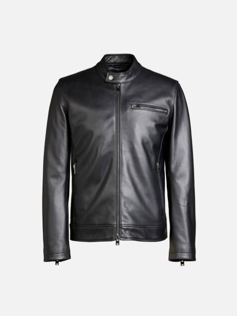 HOGAN Biker Jacket in Leather Black