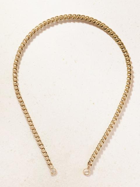 MARLA AARON Rolling Curb 14-karat Gold Chain Necklace