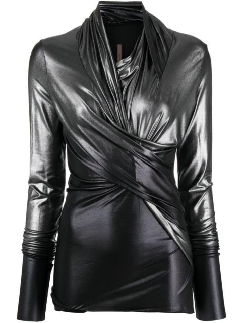 Rick Owens Lilies Easy asymmetric draped top