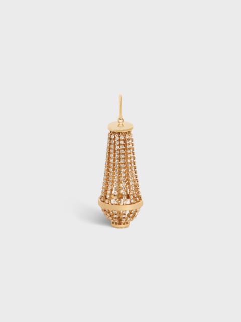 CELINE CHANDELIER EARRING IN BRASS WITH GOLD FINISH AND CRYSTALS