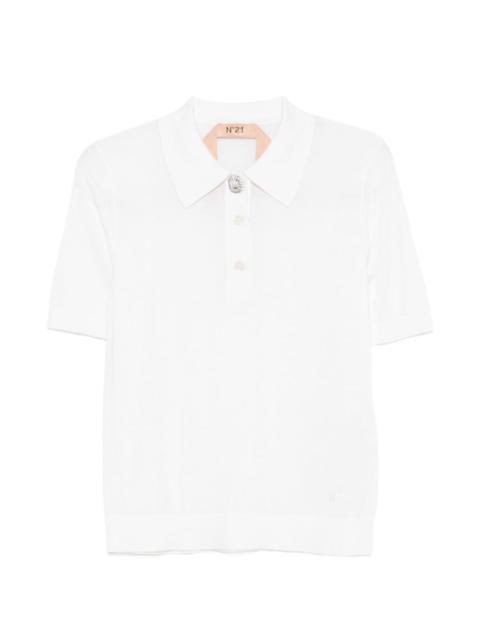 N°21 embellished-button polo top
