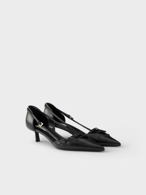 Prada Open-side leather pumps