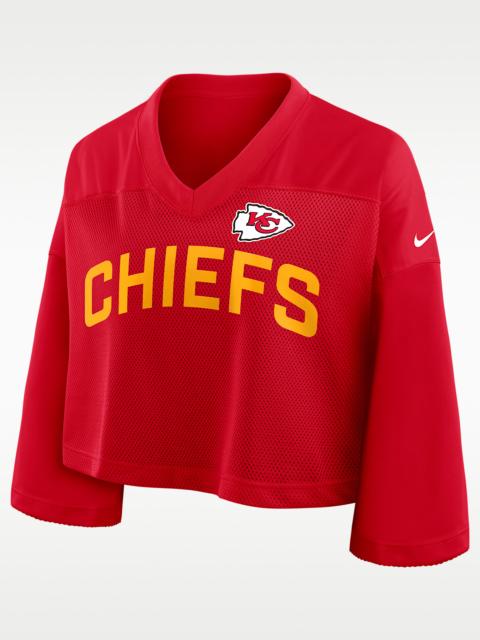 Nike Kansas City Chiefs Wide Receiver Jersey Fashion Women's Nike Dri-FIT NFL Cropped Top