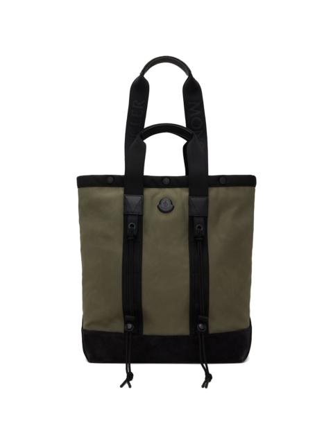 Moncler Khaki & Black Small Tech Tote