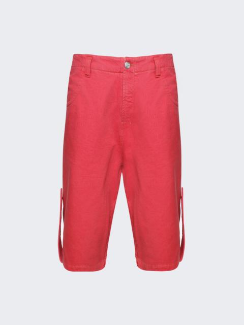 BLUEMARBLE Rhinestone Baggy Shorts Red