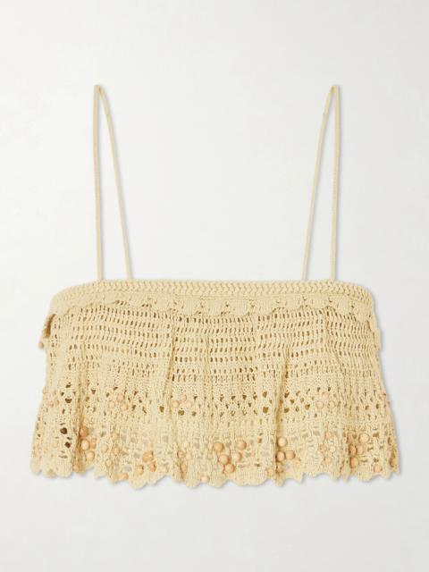 Isabel Marant Crocheted Embellished Cotton-blend Tank