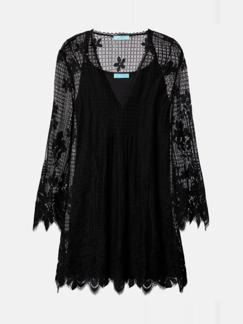 MELISSA ODABASH Elizabeth cotton-blend lace minidress
