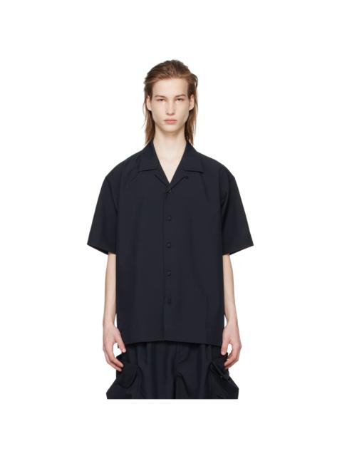 meanswhile Navy Side Slit Shirt