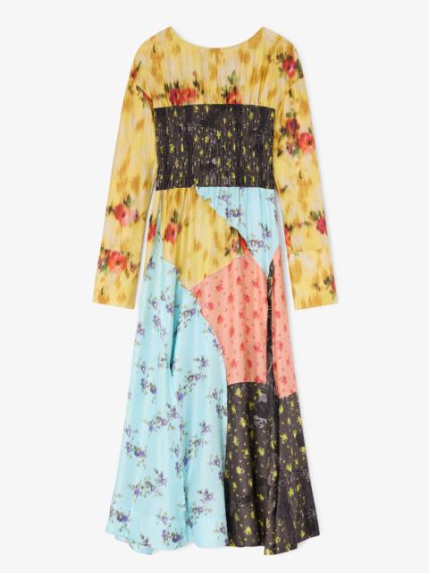 GANNI DRESS IN MULTI PRINTED SILK