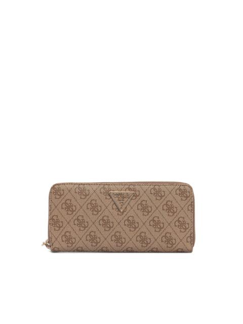 GUESS USA Laurel monogram-print logo-plaque wallet