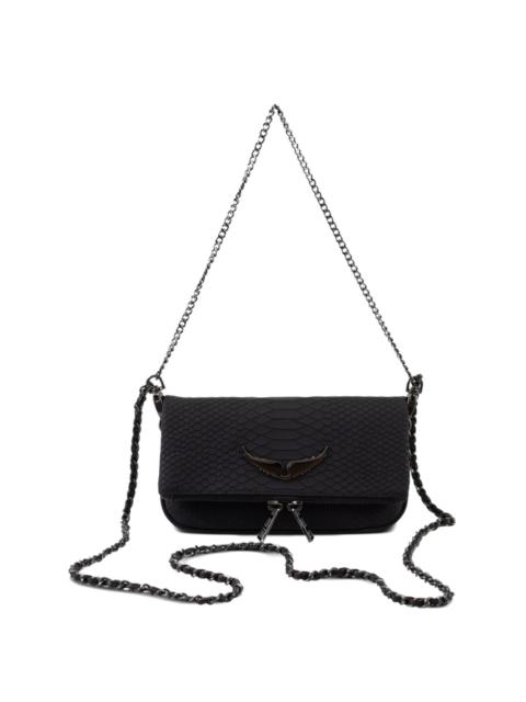 Zadig & Voltaire snakeskin-effect chain cross body bag