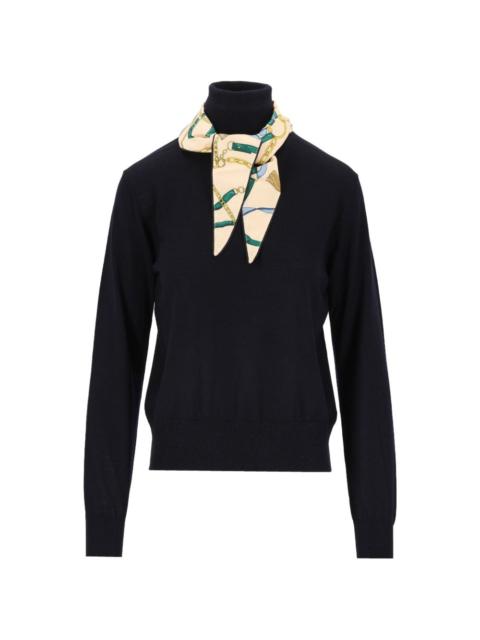 forte_forte silk foulard turtleneck sweater