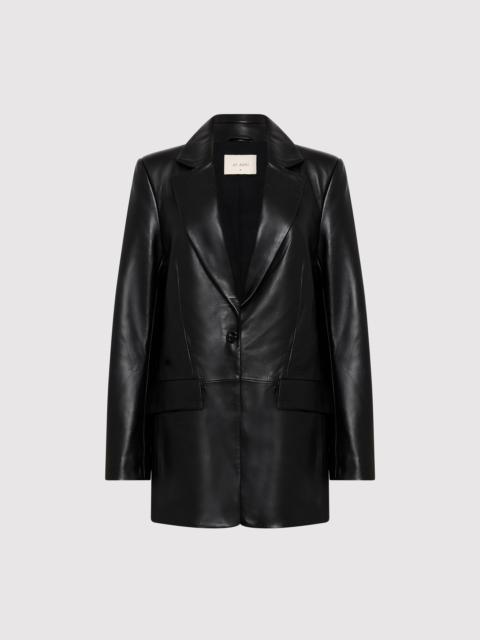 Leather Blazer - Black