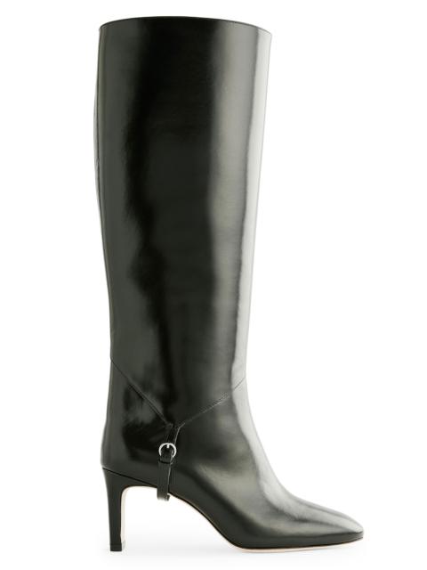Reformation Women's Gaelle 75MM Leather Knee-High Boots - Black Leather