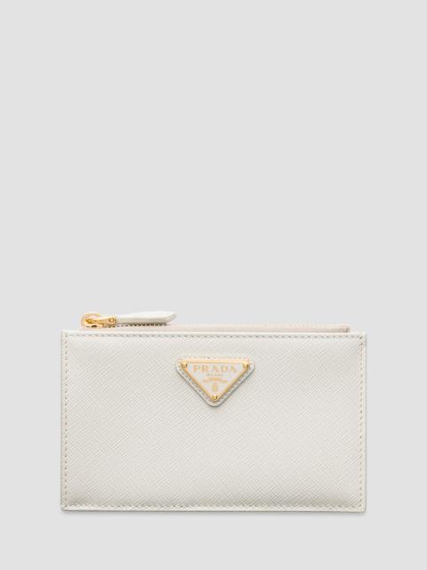 Prada Women's Saffiano Leather Card Holder - White