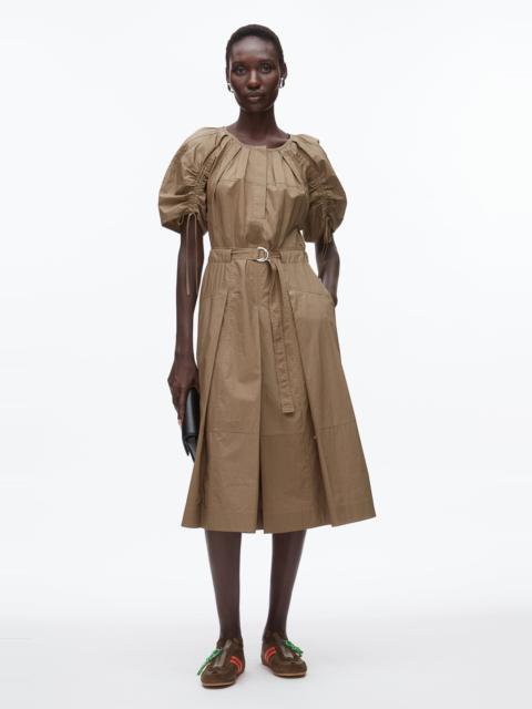 3.1 Phillip Lim Poplin Ruched Sleeve Midi Dress