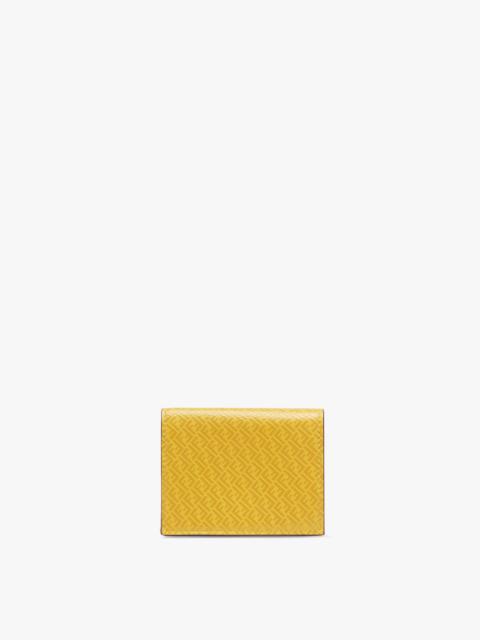 FENDI Yellow leather tri-fold wallet