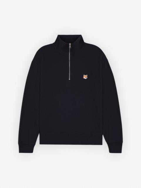 Maison Kitsuné FOX HEAD PATCH COMFORT HALF ZIP SWEATSHIRT