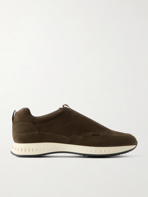 John Lobb Elastic Stream Suede Sneakers