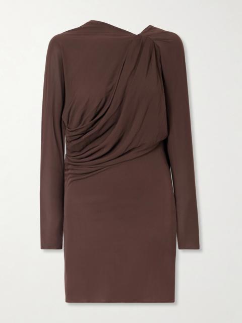 ALEX PERRY Open-back Draped Jersey Mini Dress