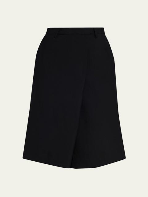 R13 Oversized Wool Crossover Shorts
