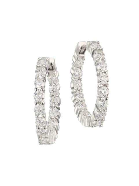 ROBERTO COIN Women's 18K White Gold & 2.35 TCW Diamond Inside-Out Hoop Earrings/23MM - White Gold