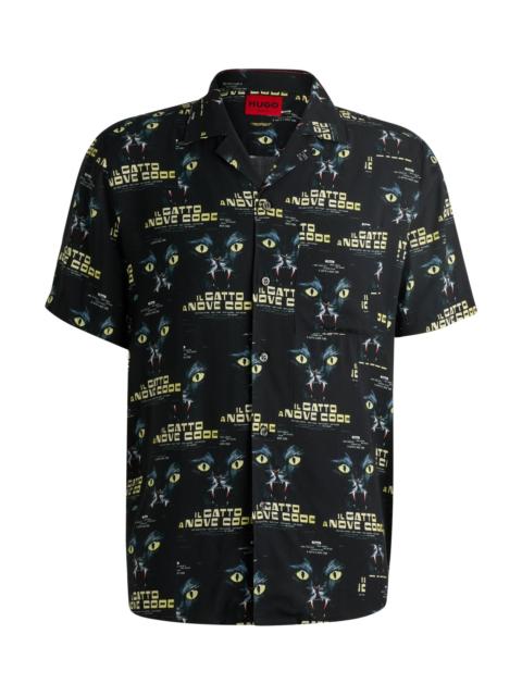 HUGO RELAXED-FIT SHIRT WITH 70S FILM GRAPHICS
