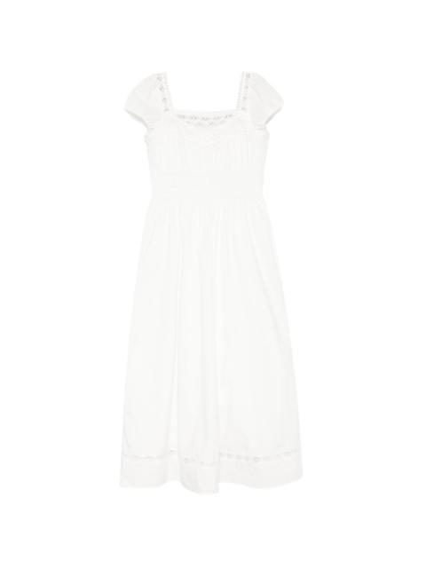 POSSE Veda crochet-trim midi dress