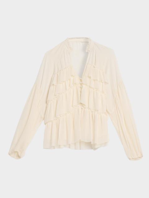 Cinq à Sept Amoura Tiered Ruffle Top