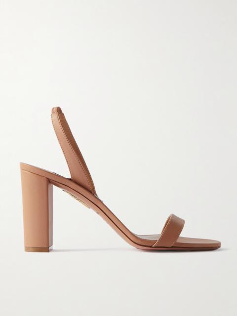 AQUAZZURA So Nude 85 Leather Slingback Sandals