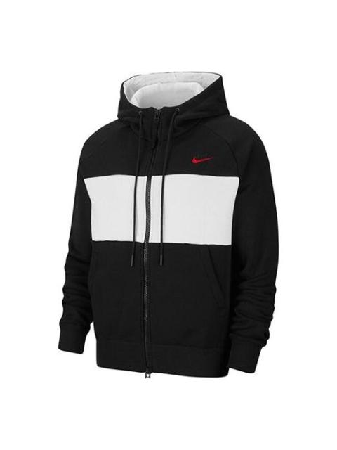 Men's Nike Air Full-Length Zipper Cardigan Fleece Black CJ4820-011