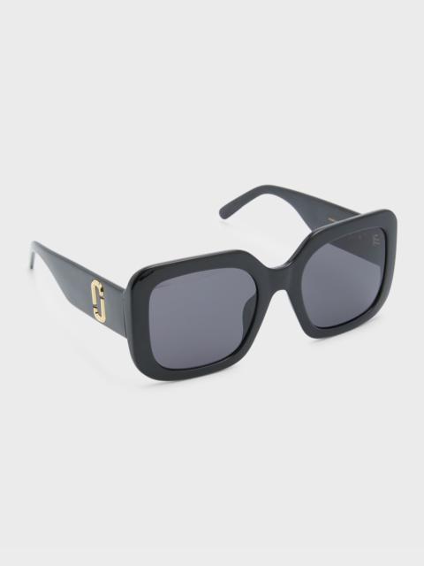 Marc Jacobs J Marc Logo Square Acetate Sunglasses