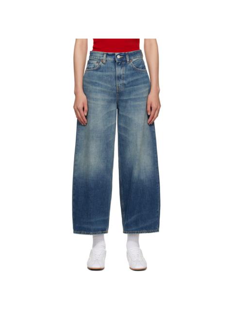 6397 Blue Cropped Roomy Jeans