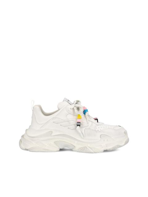 BALENCIAGA beaded lace-up sneakers