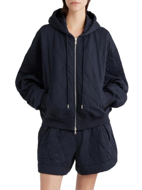 Hooded Quilted Cotton Jacket