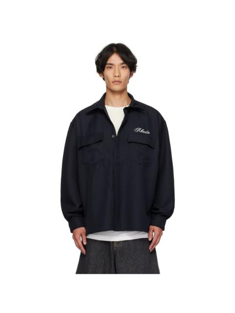 Rhude Black Boxy LS Work Shirt