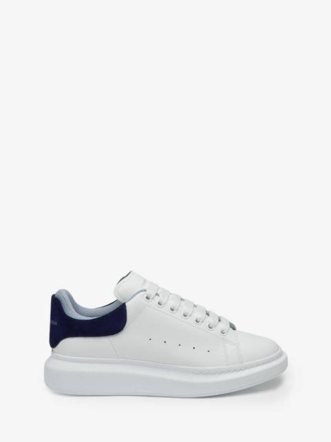 Men's Oversized Sneaker in White/navy/light Blue