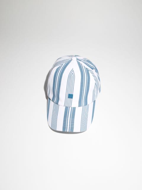 Micro face patch cap - White/Steel blue