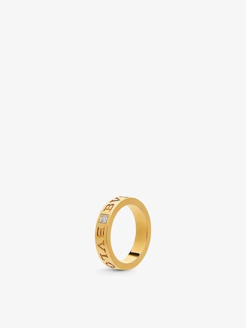 B.zero1 18ct yellow-gold and 0.04ct brilliant-cut diamond ring