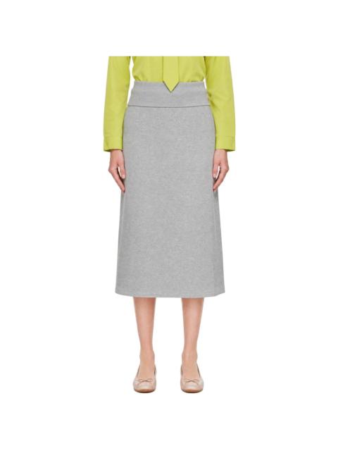 SANDY LIANG Gray Shiba Midi Skirt