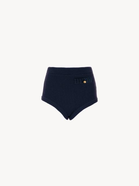 Chloé HIGH-WAISTED MINI SHORTS IN WOOL & CASHMERE