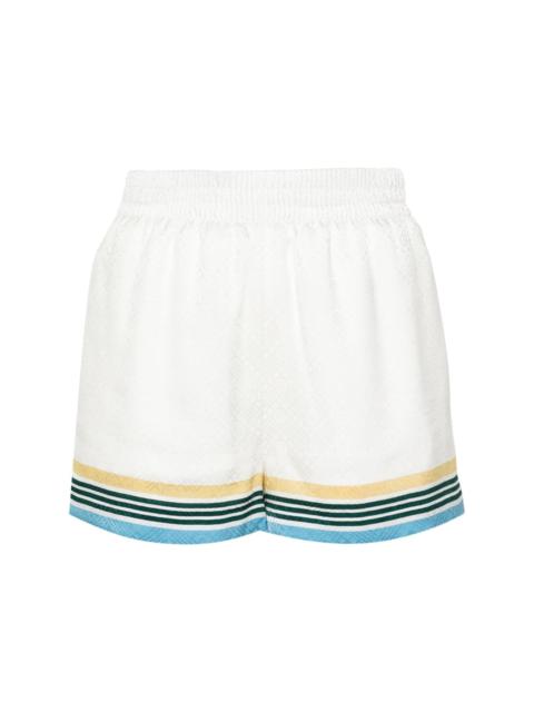 CASABLANCA monogram-jacquard silk shorts