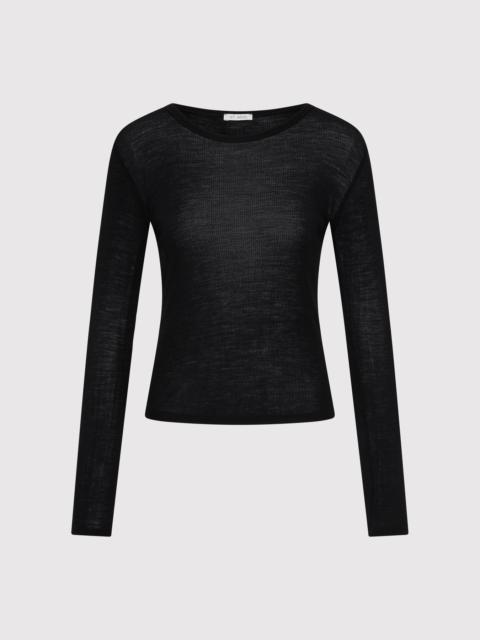 ST. AGNI Baby Wool Long Sleeve Top - Black