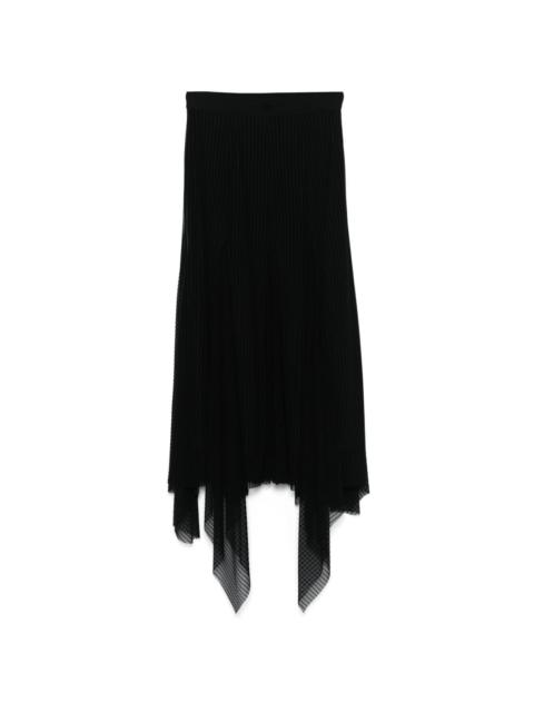 pleated midi skirt