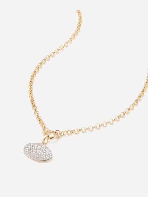 By Pariah 14ct Gold Heavy Diamond Cluster Collector Pendant Necklace