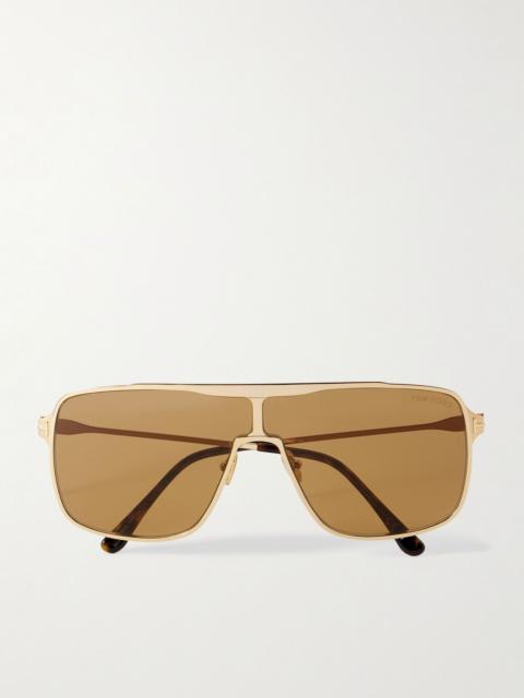 Zappa D-Frame Gold-Tone Sunglasses Gold