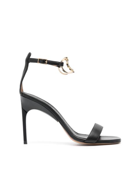 Off-White Pop Paperclip 105mm leather sandals