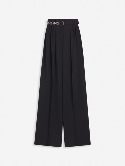 Lanvin EMBROIDERED WIDE-LEG PANTS