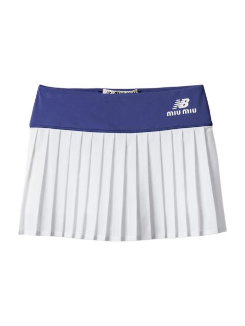 Miu Miu Women's New Balance X with Coco Gauff Stretch Technical Jersey Pleated Miniskirt - Blue